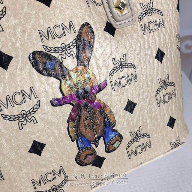 MCM女包 原單 6203 MCM兔子款 新款迷你購物袋 3D絲印兔子 可手拎單肩斜挎  mdmc1426